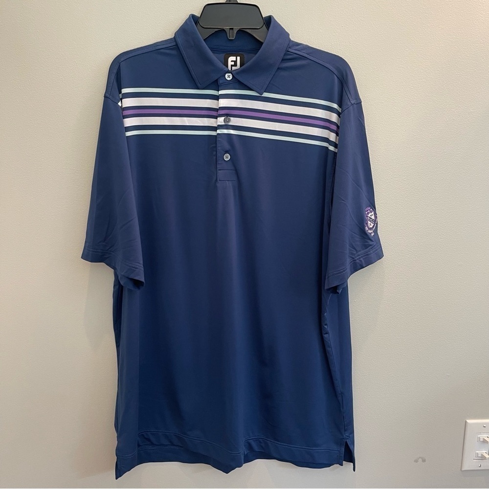 Fort Lauderdale Country Club FootJoy Golf Polo Shirt Mens XL Blue Light weight
